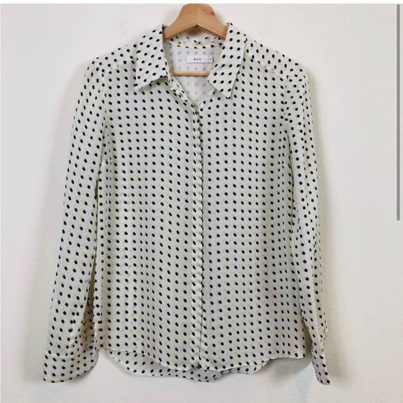 A.L.C. Carolynn 'Happy Pill' Silk Buttondown - Picture 3 of 8